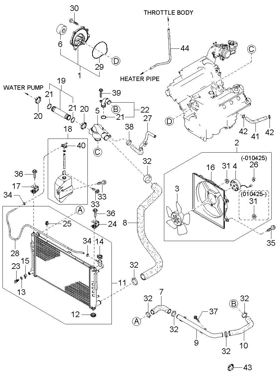 ท่อยางหม้อน้ำ-บน Carnival (คานิวาล) ท่อนยาว (ในรูปเบอร์ 10) / 0K558-15191E