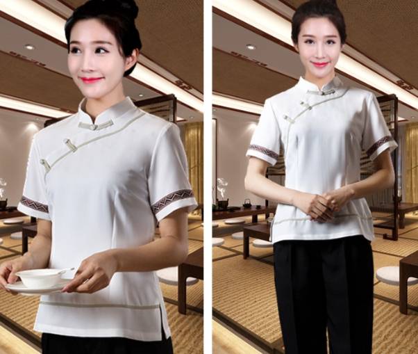 ชุดพนักงานต้อนรับโรงแรม ชุดยูนิฟอร์มห้องอาหาร ฟร้อนโรงแรม