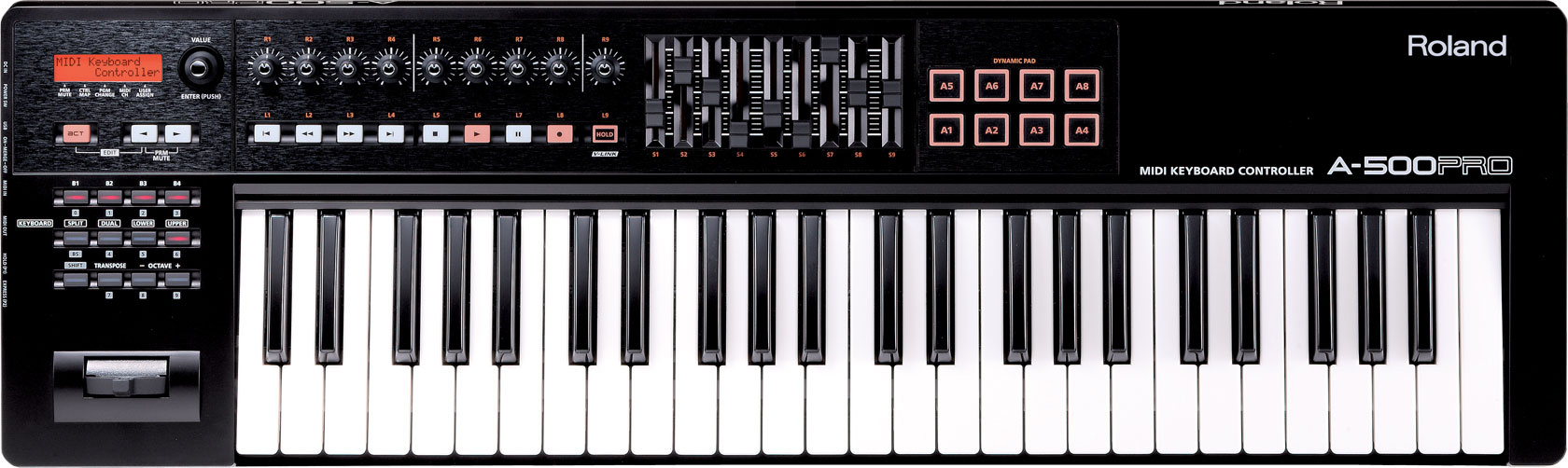 Roland A-500PRO *ของแท้รับประกัน 1ปี* MIDI Keyboard Controller มิดิ คีย์บอร์ด คอนโทรลเลอร์