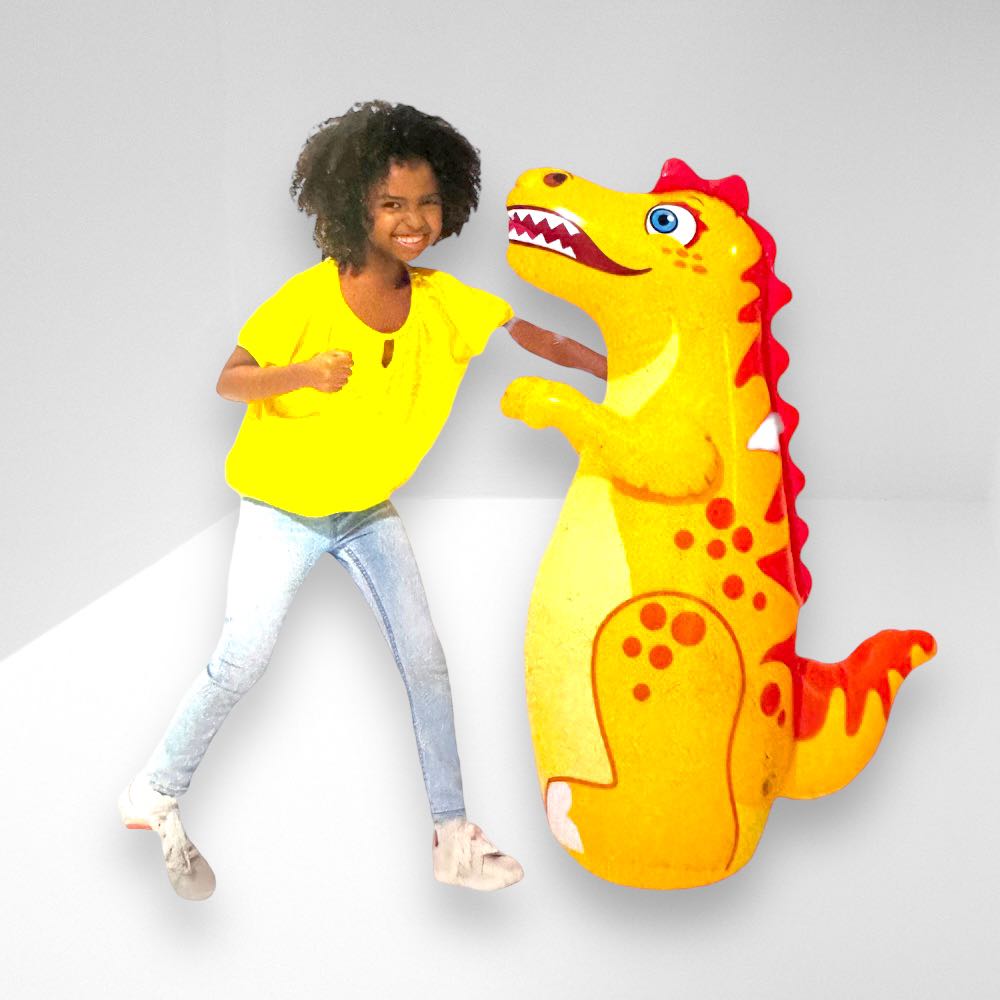 ตุ๊กตาล้มลุกเป่าลม ลายไดโนเสาร์ ขนาดสินค้า 94 x 61 ซม.