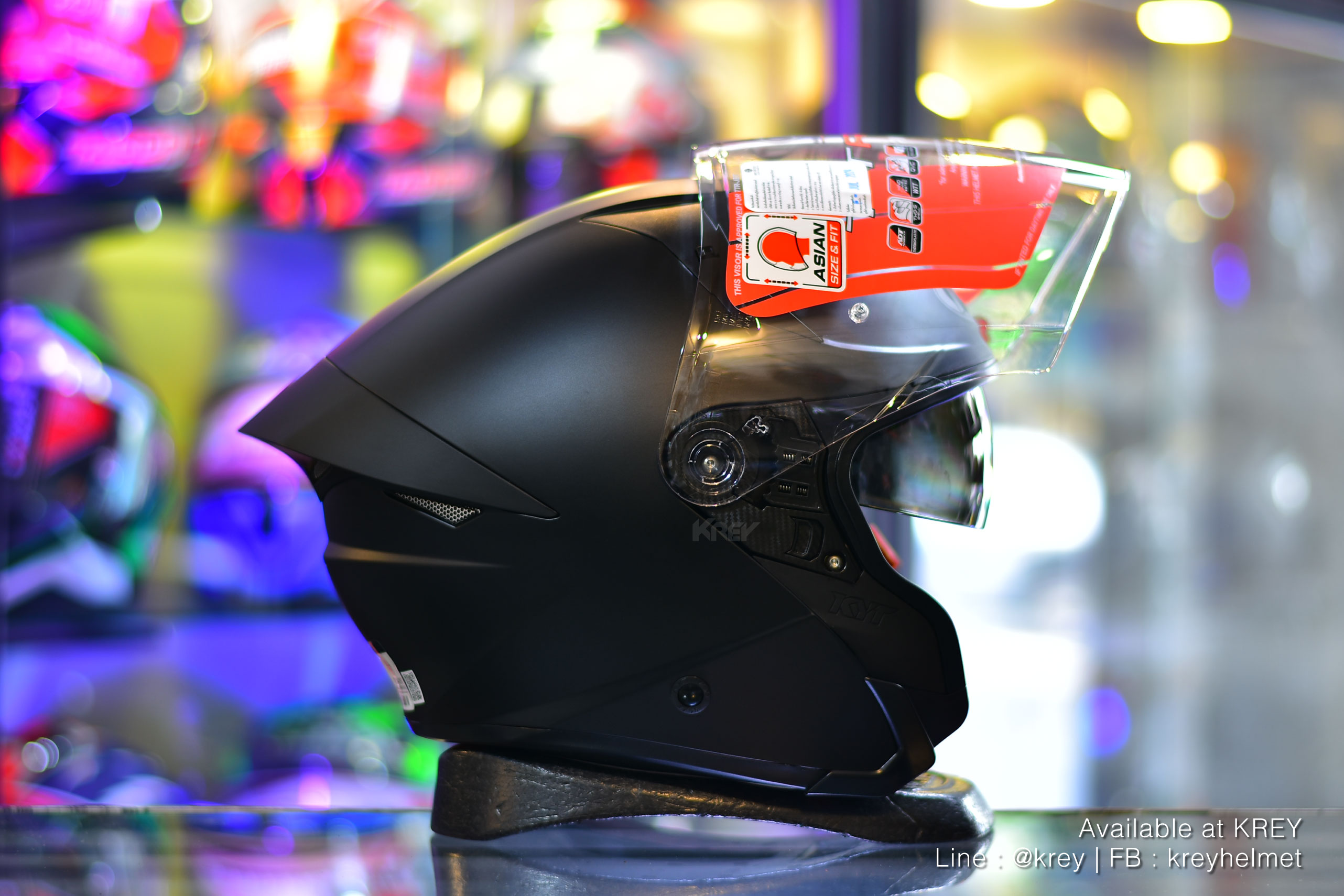 KYT model TTR-JET Plain Matt Black