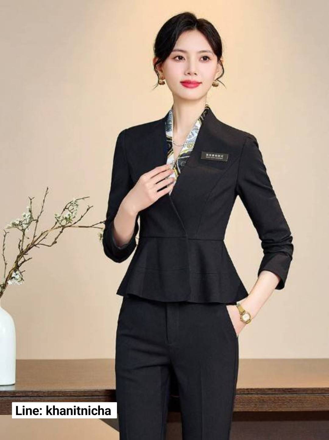 ชุดสูท ชุดพนักงานแผนกต้อนรับโรงแรม ชุดพนักงานร้านขายเครื่องประดับ ชุดพนักงานขาย