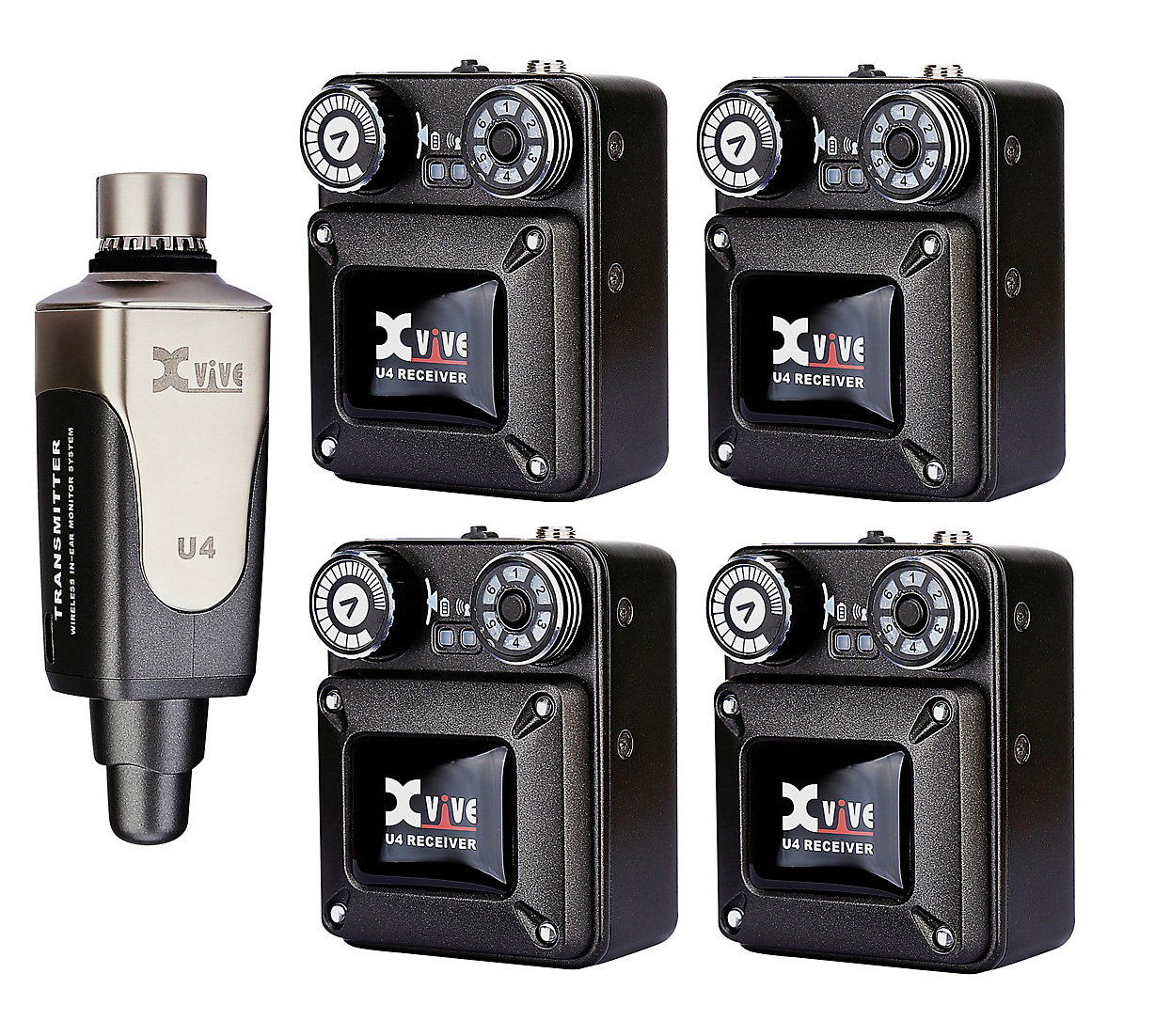 Xvive U4R4 *ของแท้รับประกัน1ปี* Digital Wireless In-Ear Monitor System หูฟังอินเอียร์มอนิเตอร์ไร้สาย (4ตัวรับ x 1ตัวส่ง)