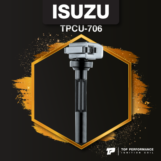 (ประกัน 3 เดือน) คอยล์จุดระเบิด ISUZU DECA CNG NKR 4HF1 ตรงรุ่น 100% - TPCU-706 - TOP PERFORMANCE MADE IN JAPAN - คอยล์หัวเทียน คอยล์ไฟ อีซูซุ เดก้า สิบล้อ หกล้อ รถบรรทุก 8-9709684-0