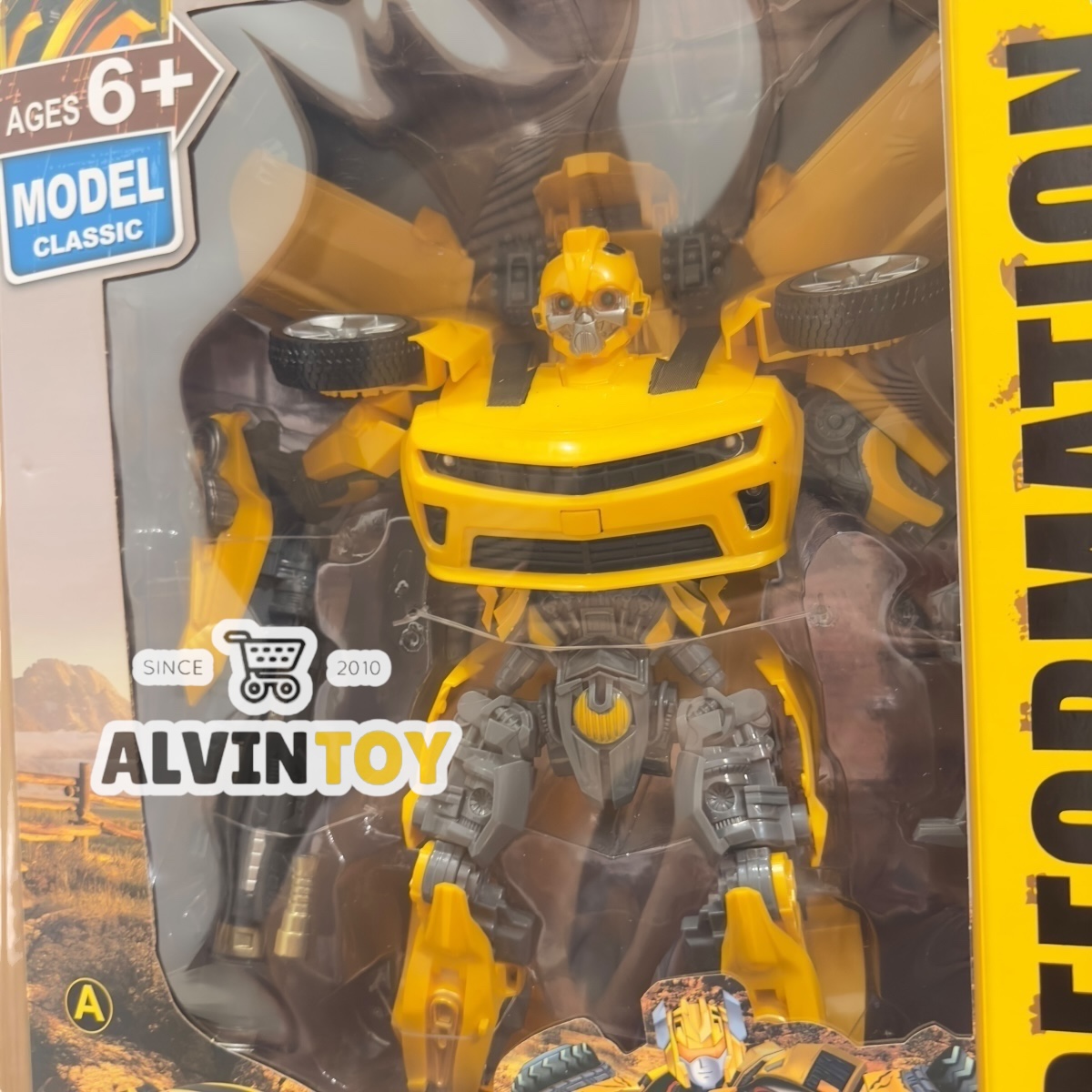 หุ่นยนต์ Bumblebee Transformer ขนาดความสูง 35 cm. (ตัวใหญ่) ขนาดกล่อง 48x33x15