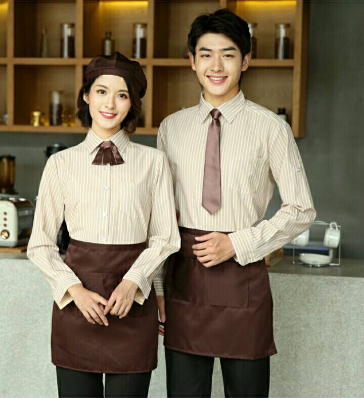 ชุดพนักงานร้านกาแฟ ร้านอาหารโรงแรม รีสอร์ท