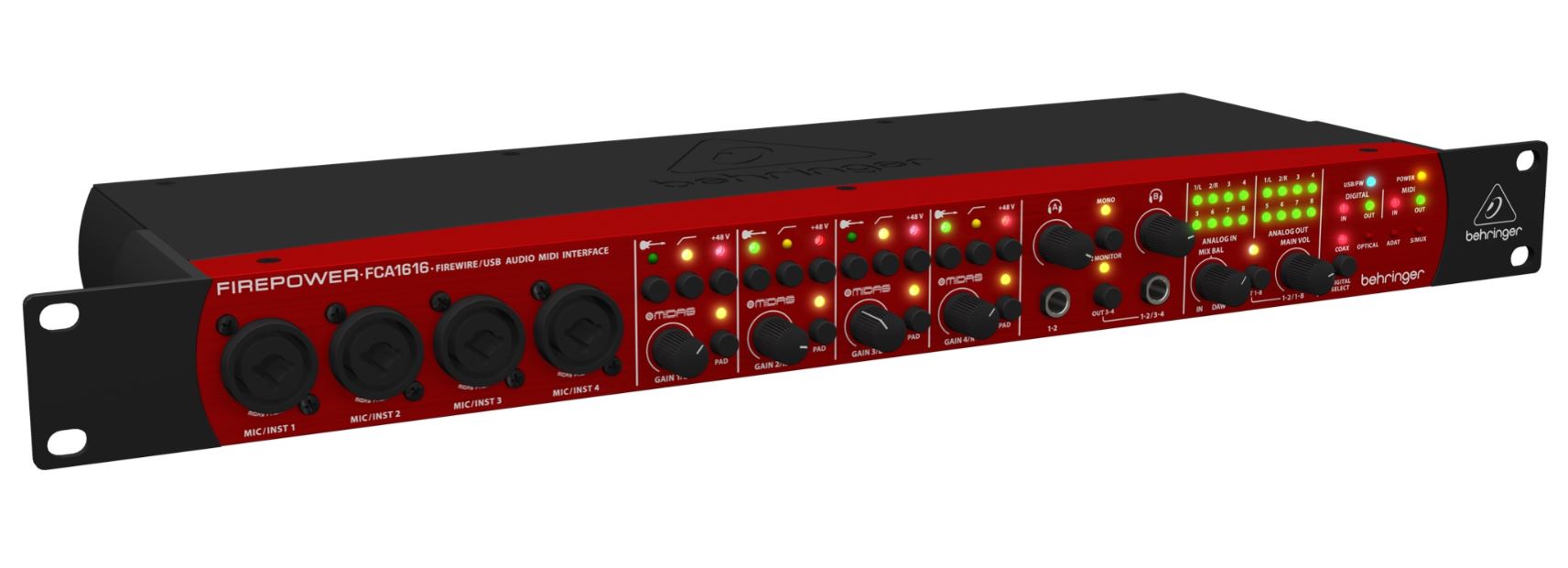 Behringer FCA1616 *ของแท้รับประกัน1ปี* 16 x 16 Firewire/USB ออดิโออินเตอร์เฟส, 24bit /96kHz, ADAT,S/PDIF