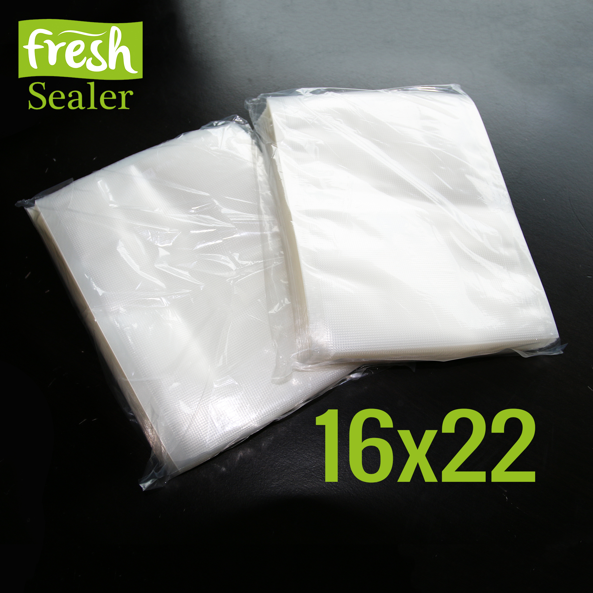 ถุงซีลสูญญากาศลายนูน แบบถุงสำเร็จ (Bags) 100 ใบ ขนาด 16cm X 22cm รุ่น FS-B16x22