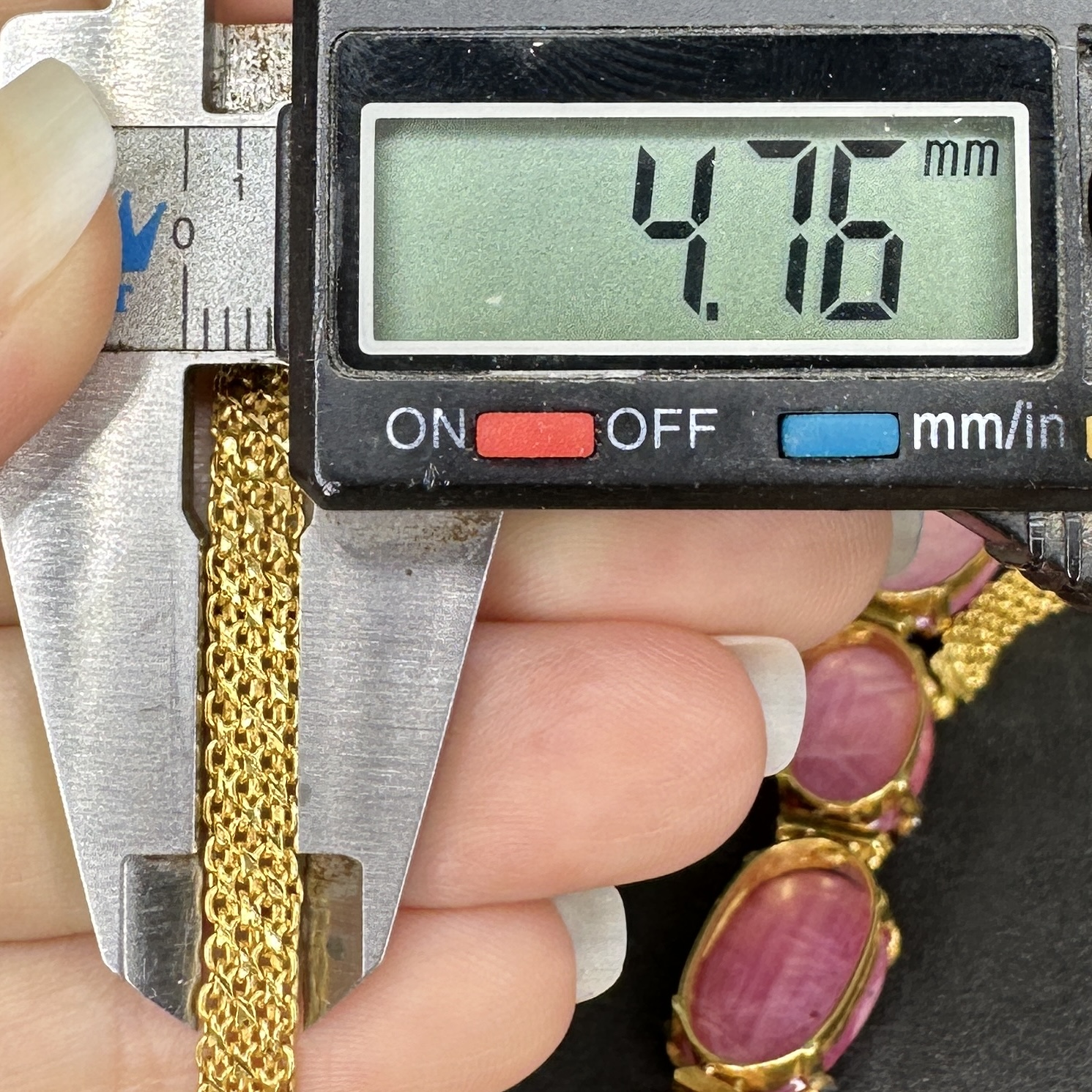 รหัส 60466 สร้อยคอ ทับทิม พม่า กิมบ่เซียง 8 เม็ด 120 กะรัต ฝังเพชร 74 เม็ด 0.85 กะรัต สายทอง96.5 พร้อม Cert. นน