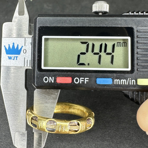 รหัส 62979 แหวน หางช้าง รอบวง ทอง90 ขนาด 59 งานเก่า หลุดจำนำ สวยมาก นน. 2.75 g