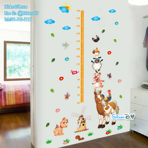 Transparent Wall Sticker สติ๊กเกอร์ติดผนัง วัดส่วนสูง Horse XL8223 (กว้าง100cm.xสูง180cm)