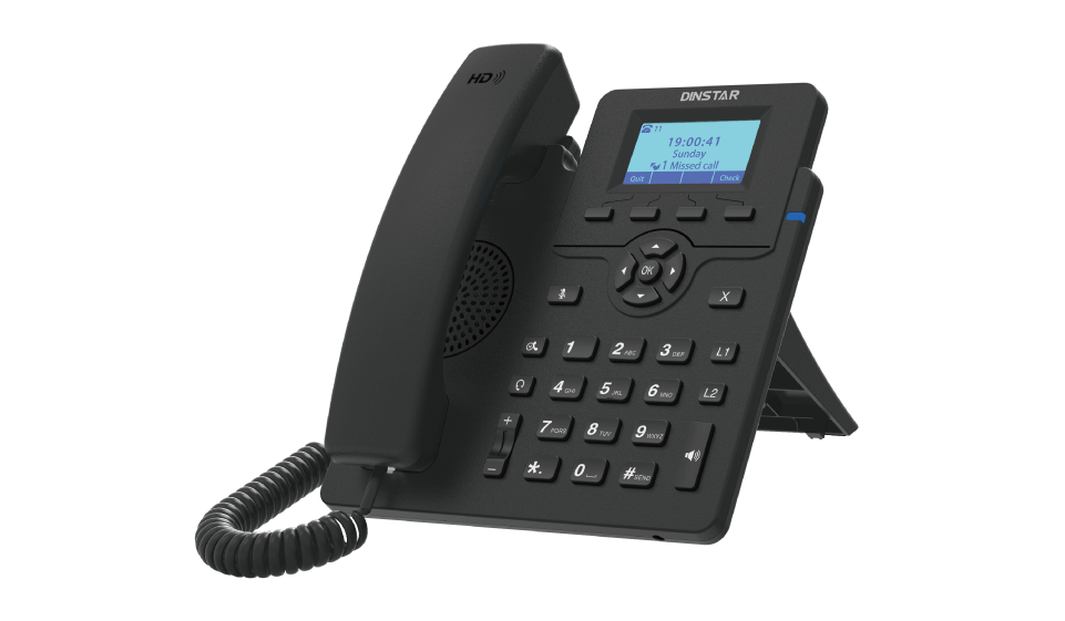 <New Model> Dinstar IP Phone C60UP-W (WIFI 2.4 GHz. และ 5 GHz.) รองรับ 2 SIP Accounts 2 Port LAN 10/100 (Free Adapter)