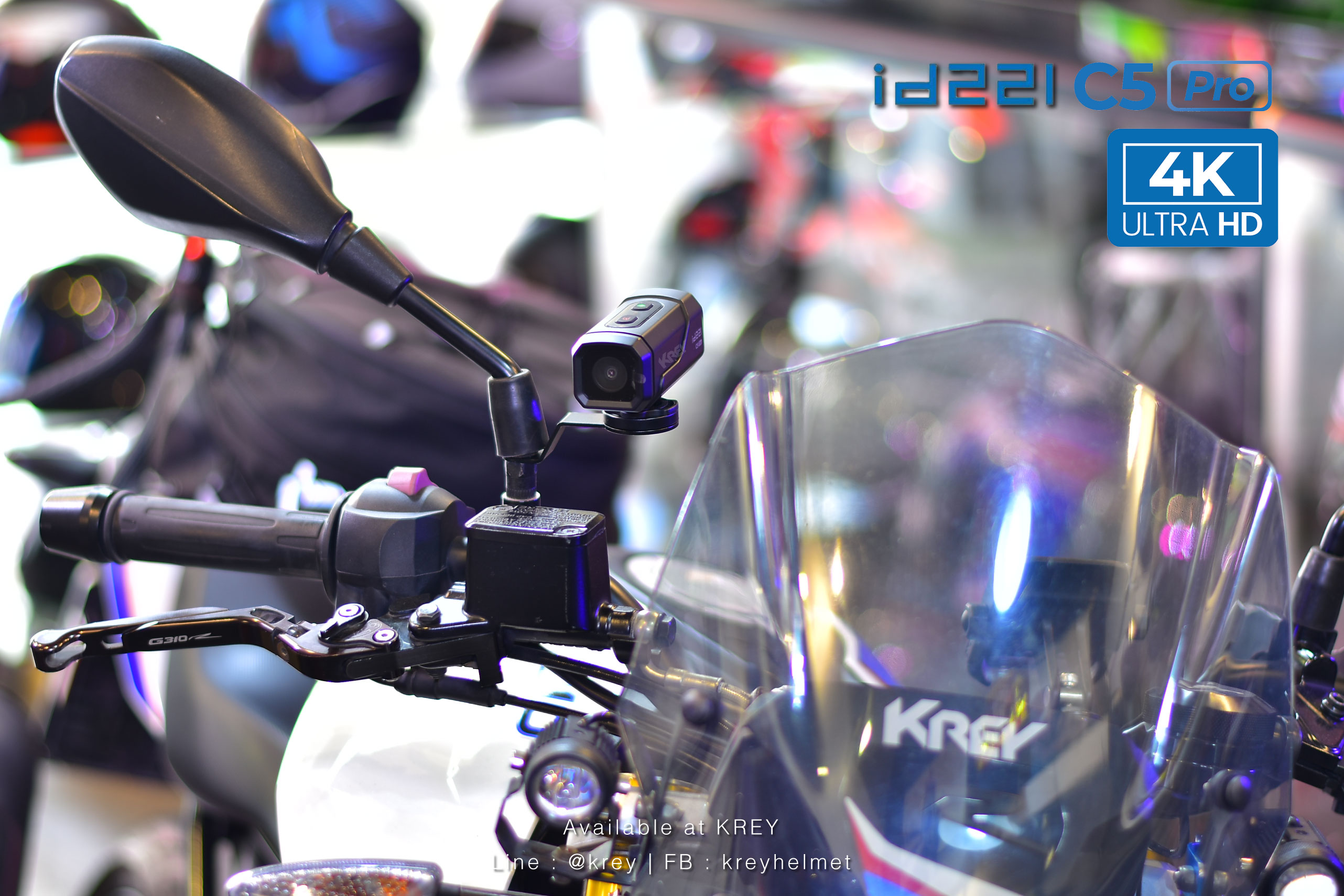 กล้องติดหมวก/รถ id221 รุ่น ACTION C5 Pro