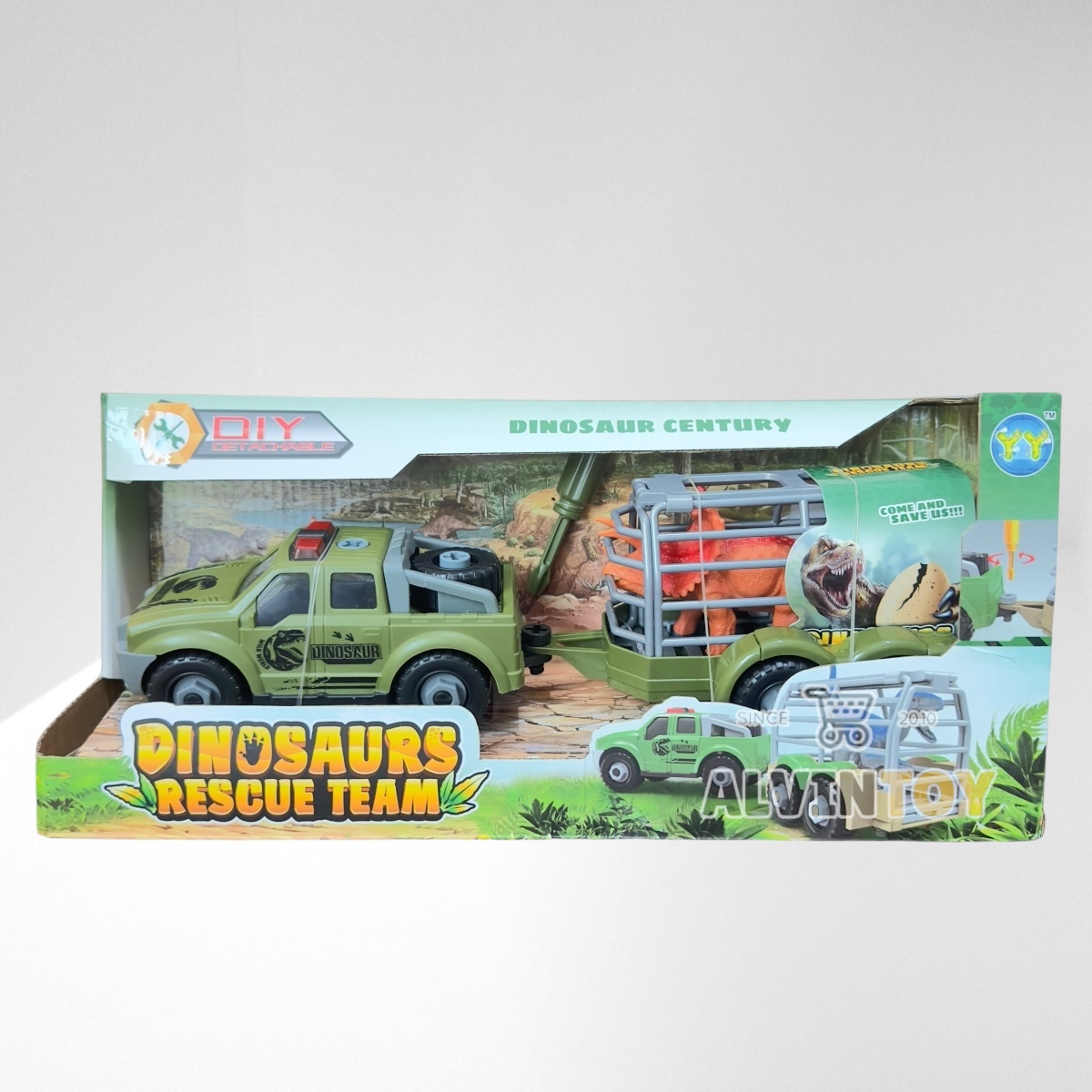 ของเล่น รถบรรทุกสัตว์ ไดโนเสาร์ คันใหญ่ พร้อมกล่อง ผลิตจากพลาสติกคุณภาพดี สินค้าได้รับมาตรฐาน มอก