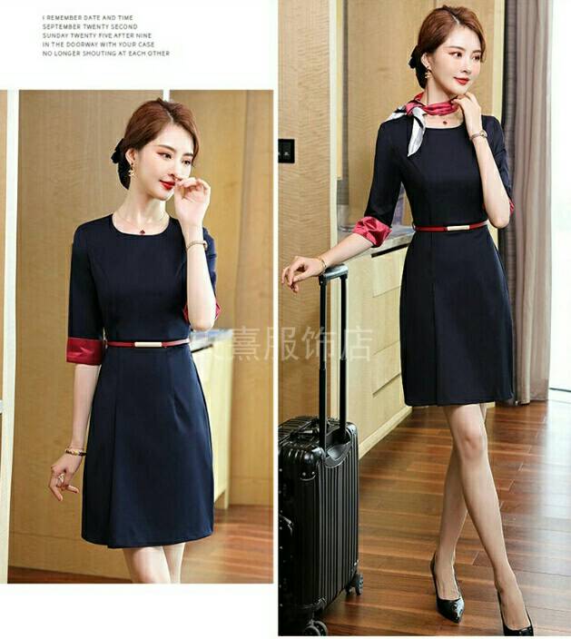 ชุดพนักงานต้อนรับ ชุดพนักงานขายเครื่องสำอาง พนักงานออฟฟิศ