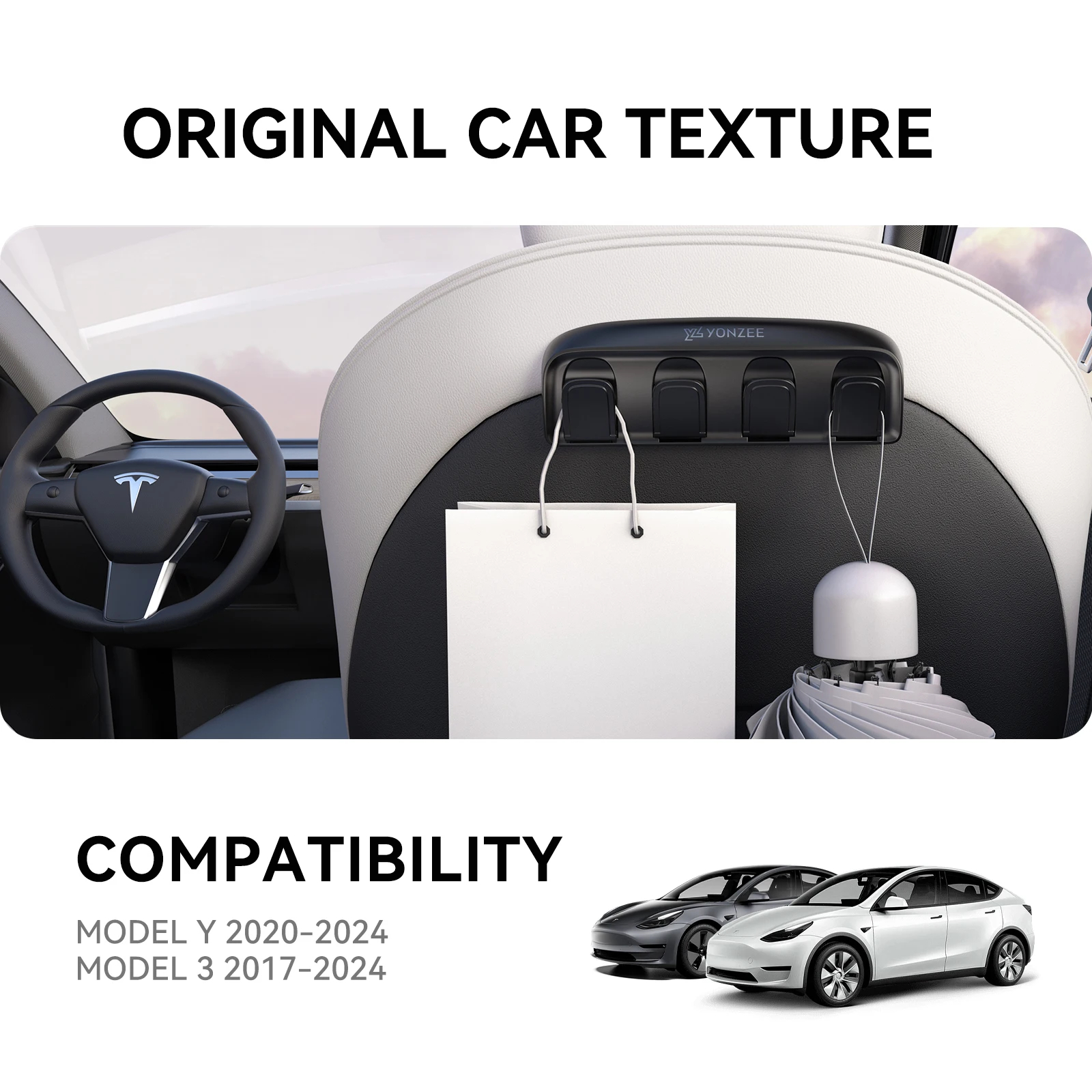 ตะขอเกี่ยวของ Car Seat Hooks for Tesla Model Y Juniper / Model 3 High land