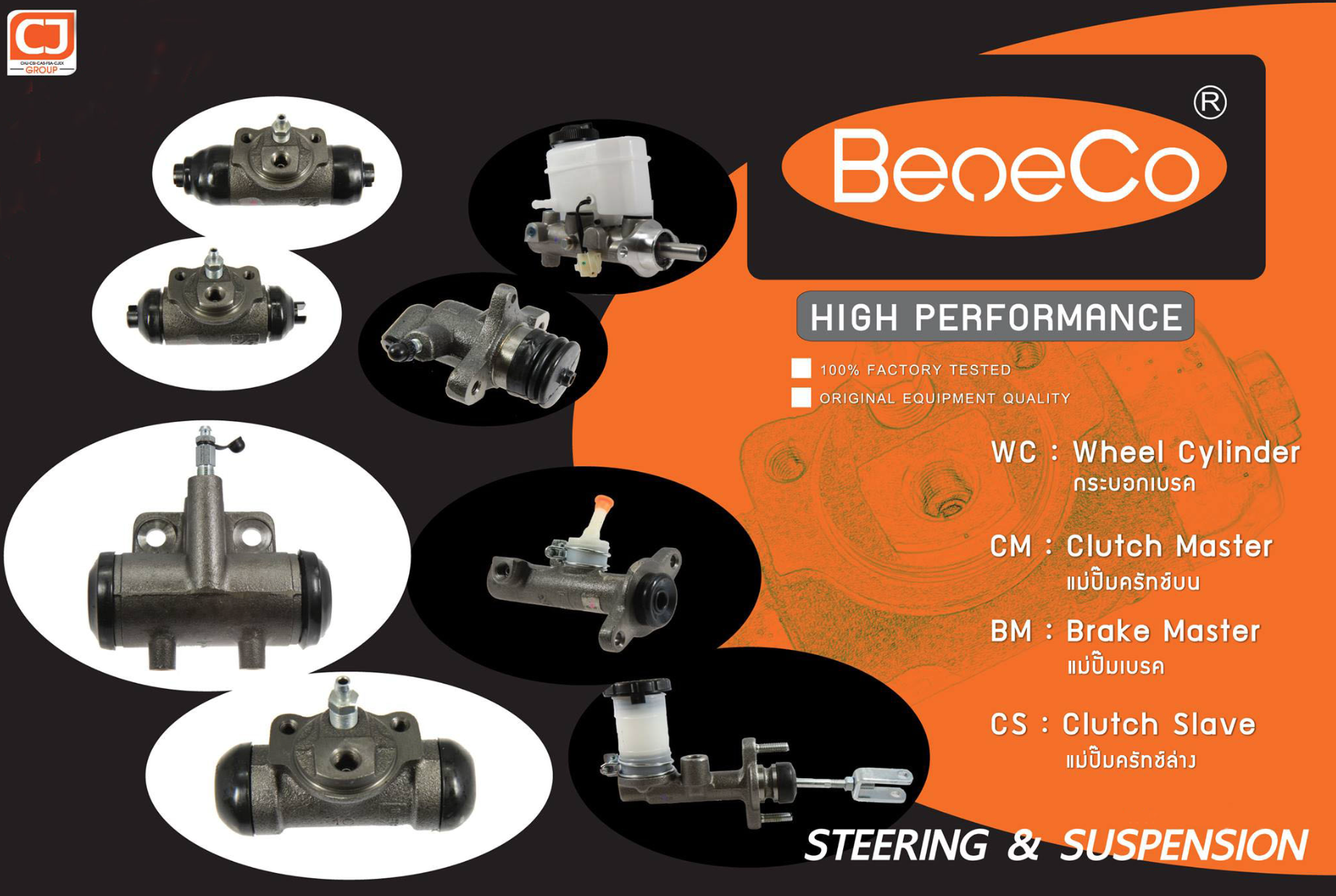 กระบอกเบรคหลัง TOYOTA LH112 / TIGER 2WD / โตโยต้า ตู้หัวจรวด / ไทเกอร์ / ซ้าย/ขวา / ขนาด (15/16) เบอร์ T-1136 / 47550-30100 / WTT-269 ยี่ห้อ BOC (Brake Wheel Cylinder)