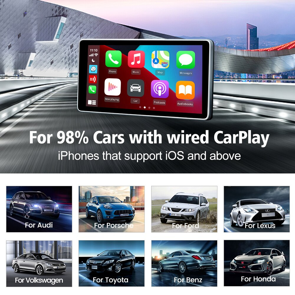 ของแท้ ส่งจาก กทม ประกันไทย Carlinkit 4.0-Wireless Apple CarPlay and Android auto Dongle for Factory Wired CarPlay