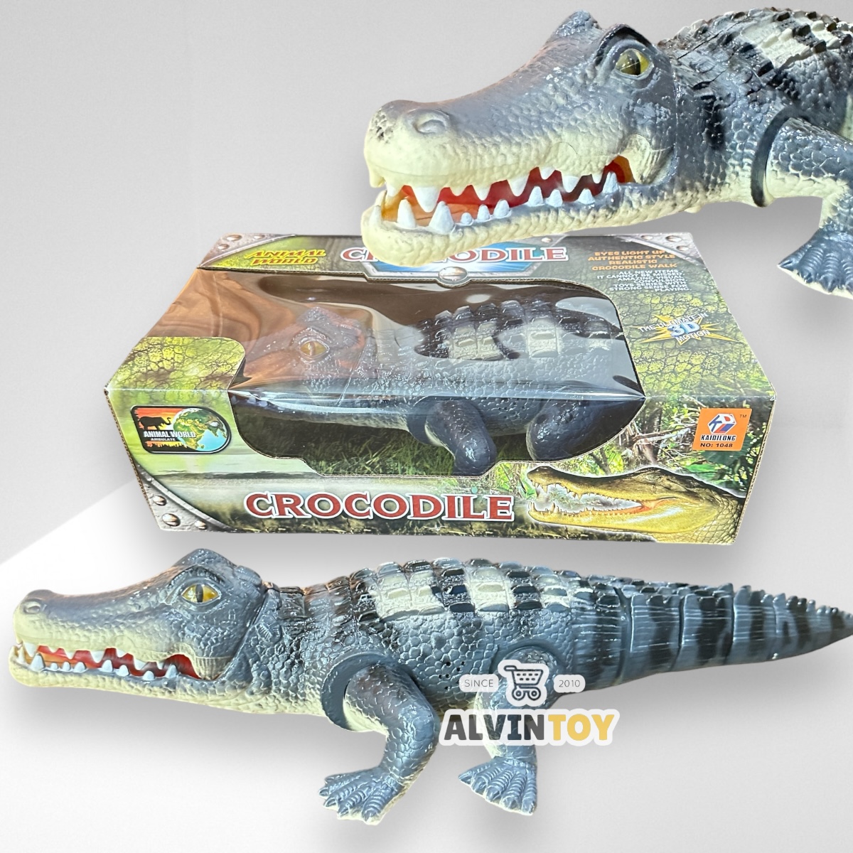 Crocodile โมเดลจระเข้ ของเล่นจระเข้ เดินได้ มีเสียง มีไฟ