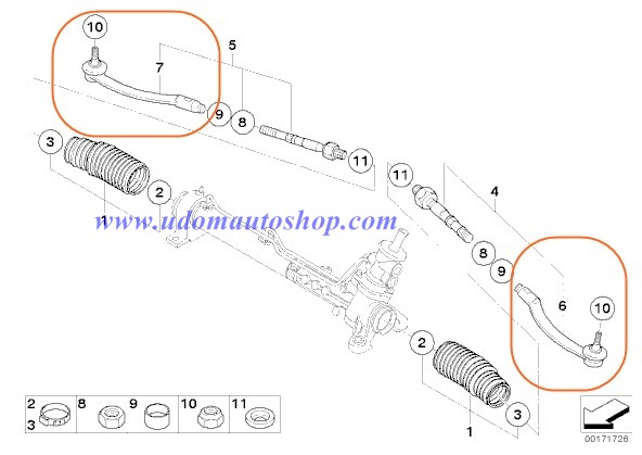ลูกหมากคันชัก MINI R50-R53 (รูปจริง) / 32216754565-66