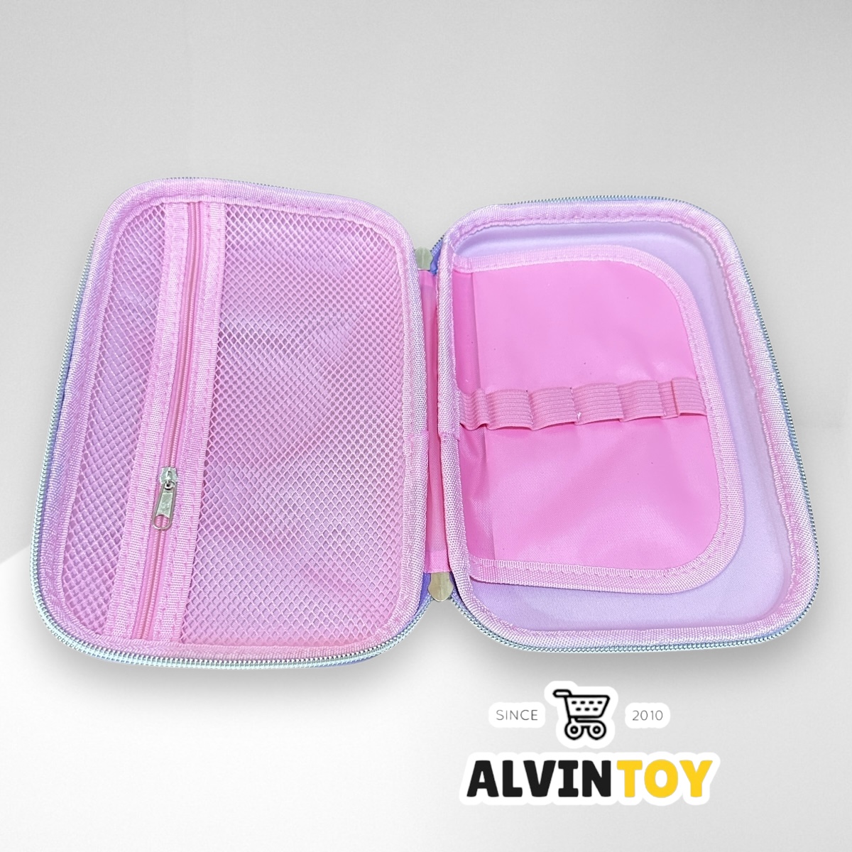 กระเป๋าดินสอไฟเบอร์ซิปรอบ Kuromi คุโรมิ