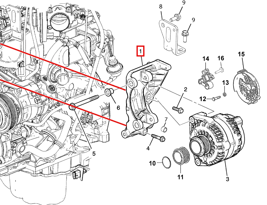 ขายึดไดชาร์จ (ขามิเนียม) เชฟโรเลต โคโลราโด CHEVROLET COLORADO /GMแท้