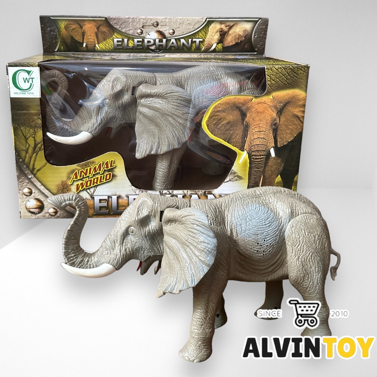 Elephant โมเดลช้าง ของเล่นช้าง เดินได้ มีเสียง มีไฟ