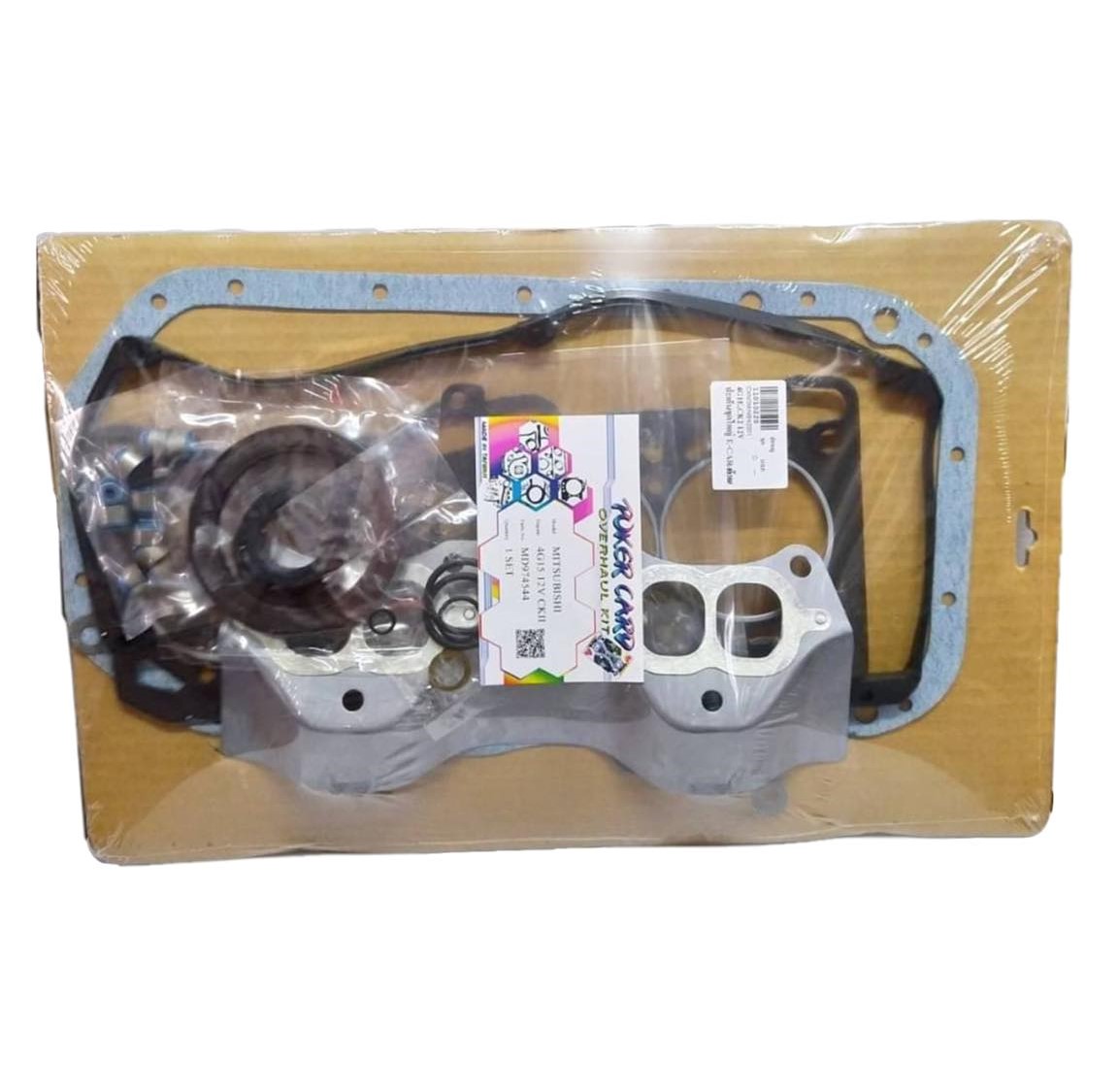 ประเก็นชุดใหญ่ MITSUBISHI 4G15 12 วาล์ว / CHAMP III / CKII / 4G1E / G15B มิตซูบิชิ แชมป์ / อีคาร์ (ชุดใหญ่+ประเก็นฝาสูบ+ซีล) MD997647 / 48 / IFS080670-IYO ยี่ห้อ POWER CARD (Head gasket set)
