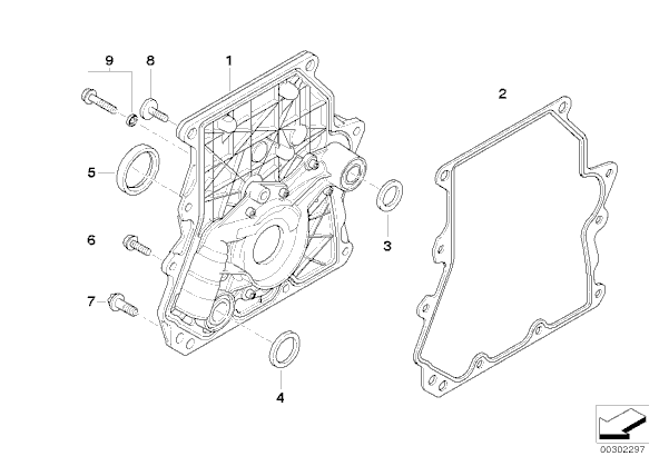 ชุดซีลฝาหน้า (ปะเก็นฝาหน้า) R50-R53 / SEAL, โอริงฝาหน้า / 11111485171, 11141485162, 11411485173, 11411485172