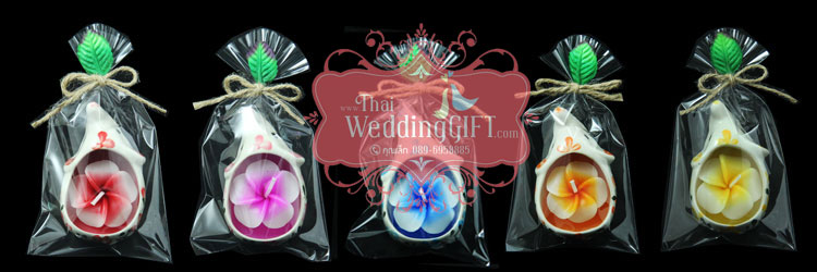 เทียนหอมดอกกุหลาบบรรจุในเซรามิคหัวใจ/ ช้าง/ โอ่ง แพ็คถุงแก้ว ผูกเชือกพร้อมใบไม้