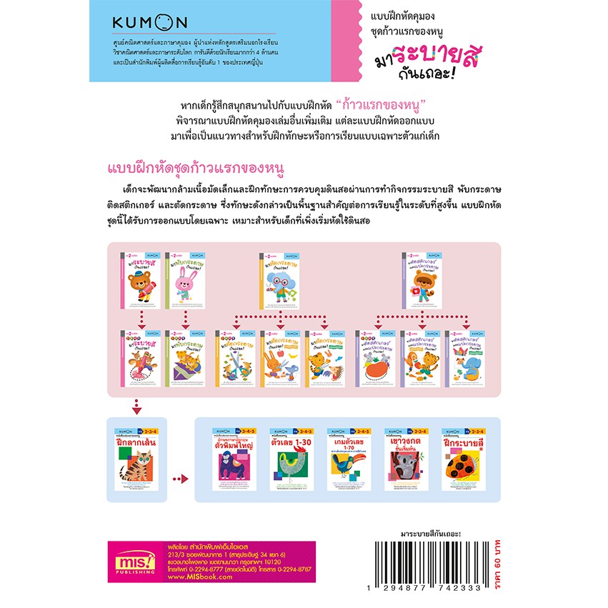 MyISBOOK หนังสือแบบฝึกหัด KUMON ชุดก้าวแรกของหนู มาระบายสีกันเถอะ
