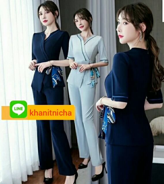 ชุดคลินิคความงาม ชุดนวดสปา ชุดพนักงานต้อนรับ