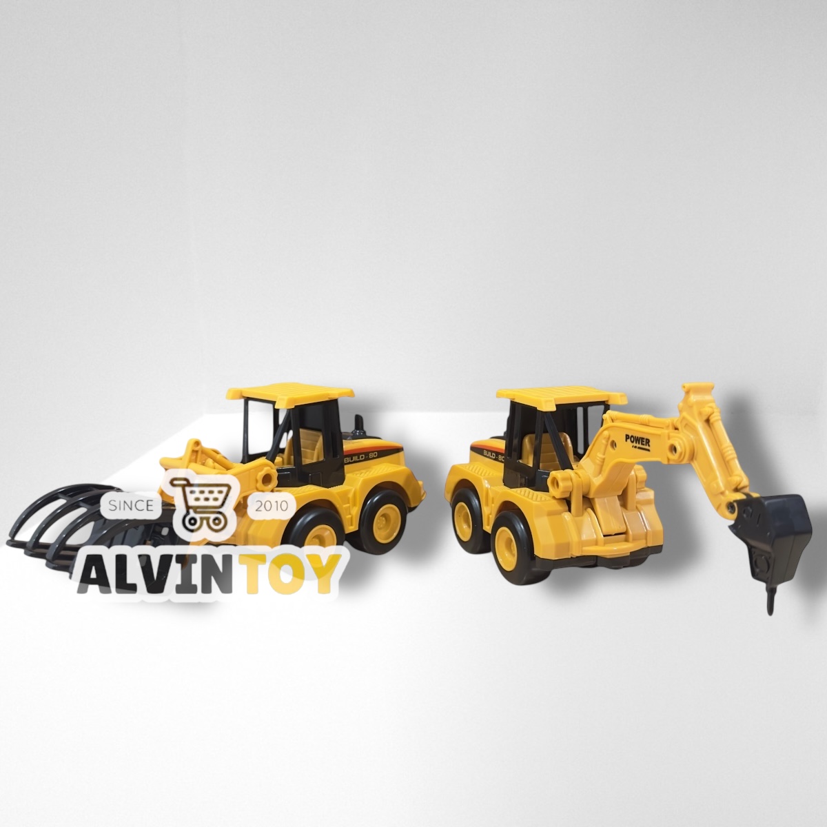 โมเดล รถก่อสร้าง ชุด 4 คัน ผลิตจากพลาสติก คุณภาพดี แข็งแรง ทนทาน สินค้าได้รับมาตรฐาน มอก. ส่งเร็วจากกทม.