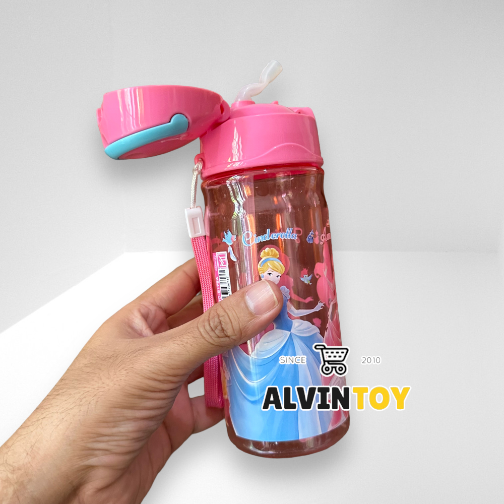 กระติกน้ำเด็ก เจ้าหญิง มีหลอดดูด 500 ml ขนาด 7x20 cm.