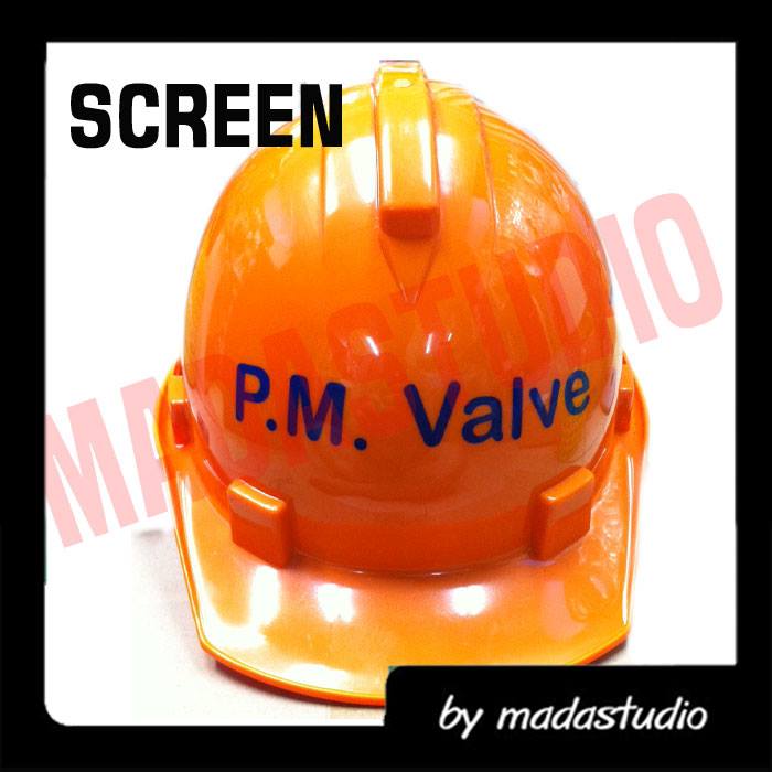 สกรีนหมวกช่าง PM.Valve