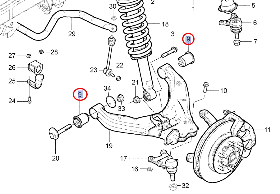 บู๊ซปีกนกล่าง CHEVROLET COLORADO 4X4 โคโรลาโด 4X4 ปี2013-2017 /GMแท้ (1คู่ = 2 ชิ้น)