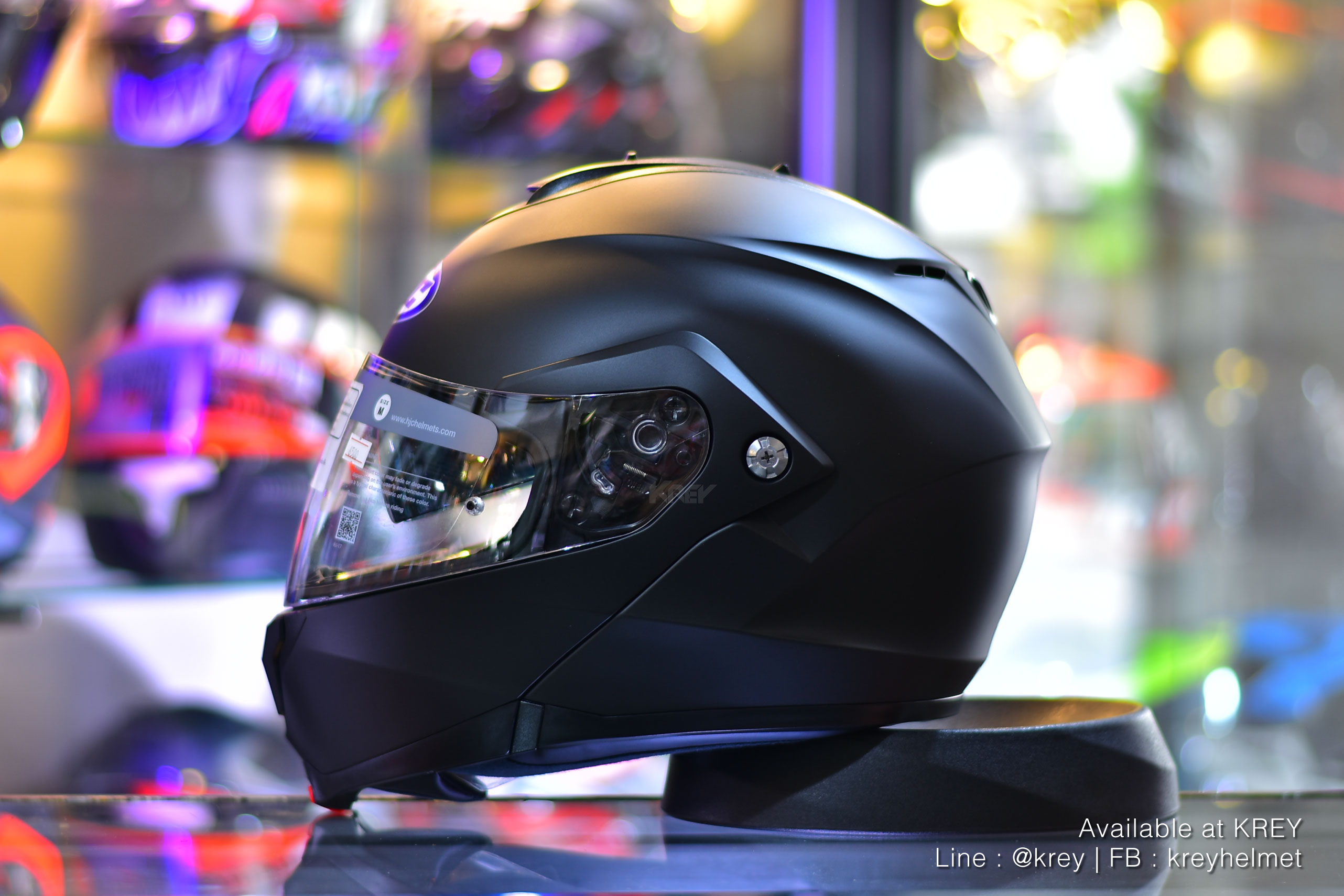 HJC model C91N SOLID SEMI FLAT BLACK