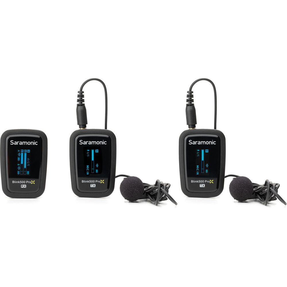 Saramonic Blink500 ProX B2 *ของแท้รับประกันศูนย์* ไมค์ไร้สายหนีบปกเสื้อ (2ตัวส่ง /1ตัวรับ) Wireless Omni Lavalier Microphone System 2.4 GHz