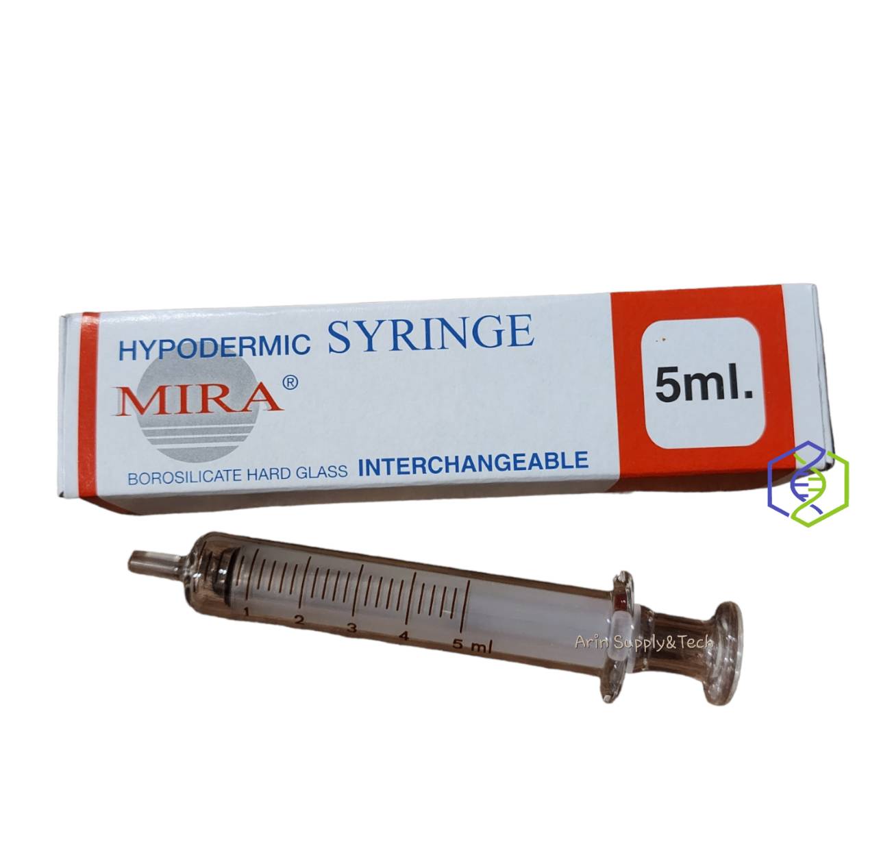 5ml Glass Syringe - MIRA (ไซริงค์แก้ว/กระบอกฉีดยาแก้ว)