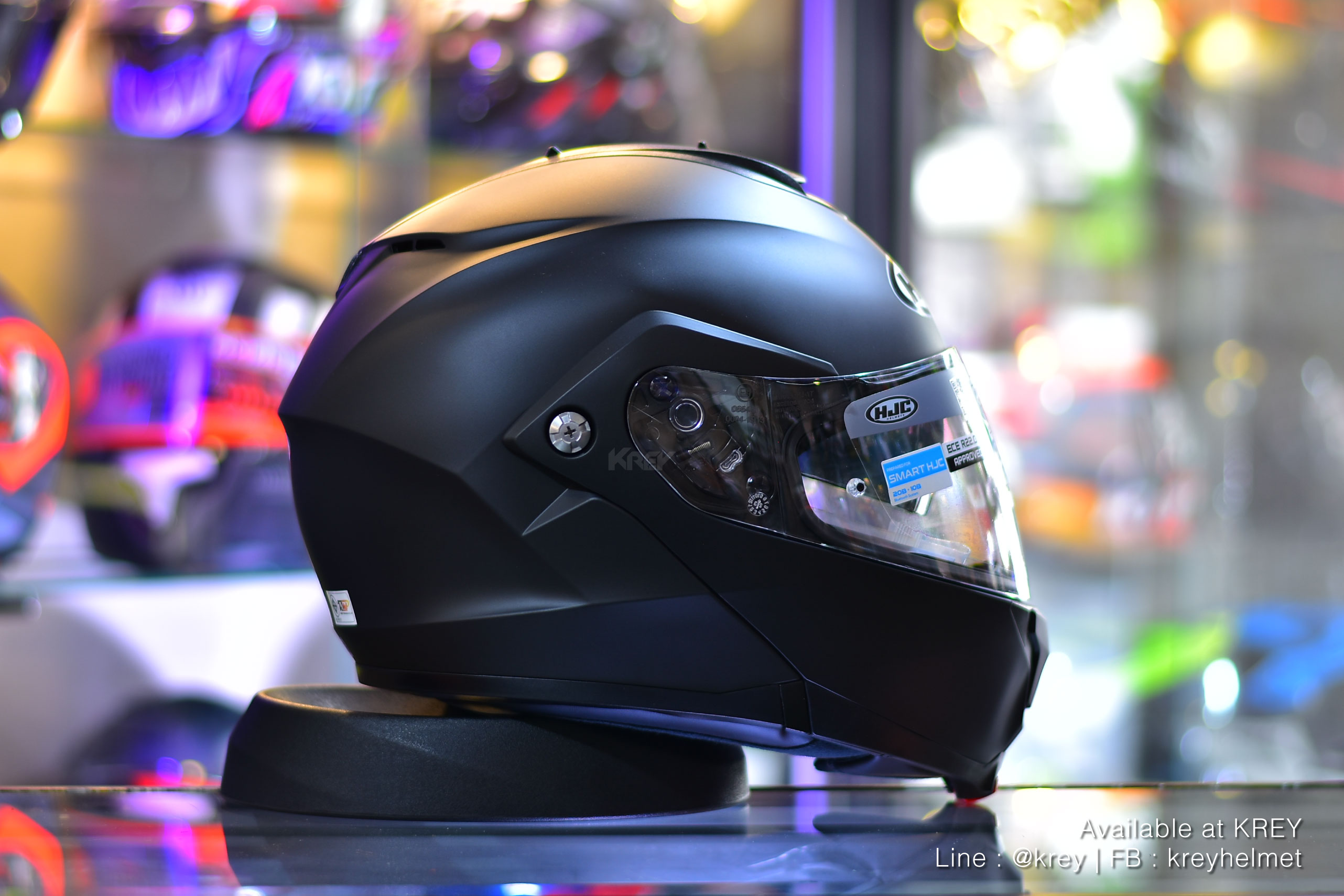 HJC model C91N SOLID SEMI FLAT BLACK