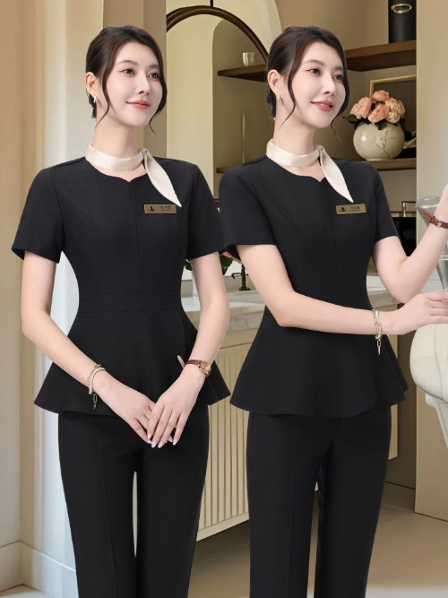ชุดคลินิกความงาม ชุดพนักงานต้อนรับ ชุดร้านนวดสปา ชุดฟอร์ม ระดับไฮเอนด์