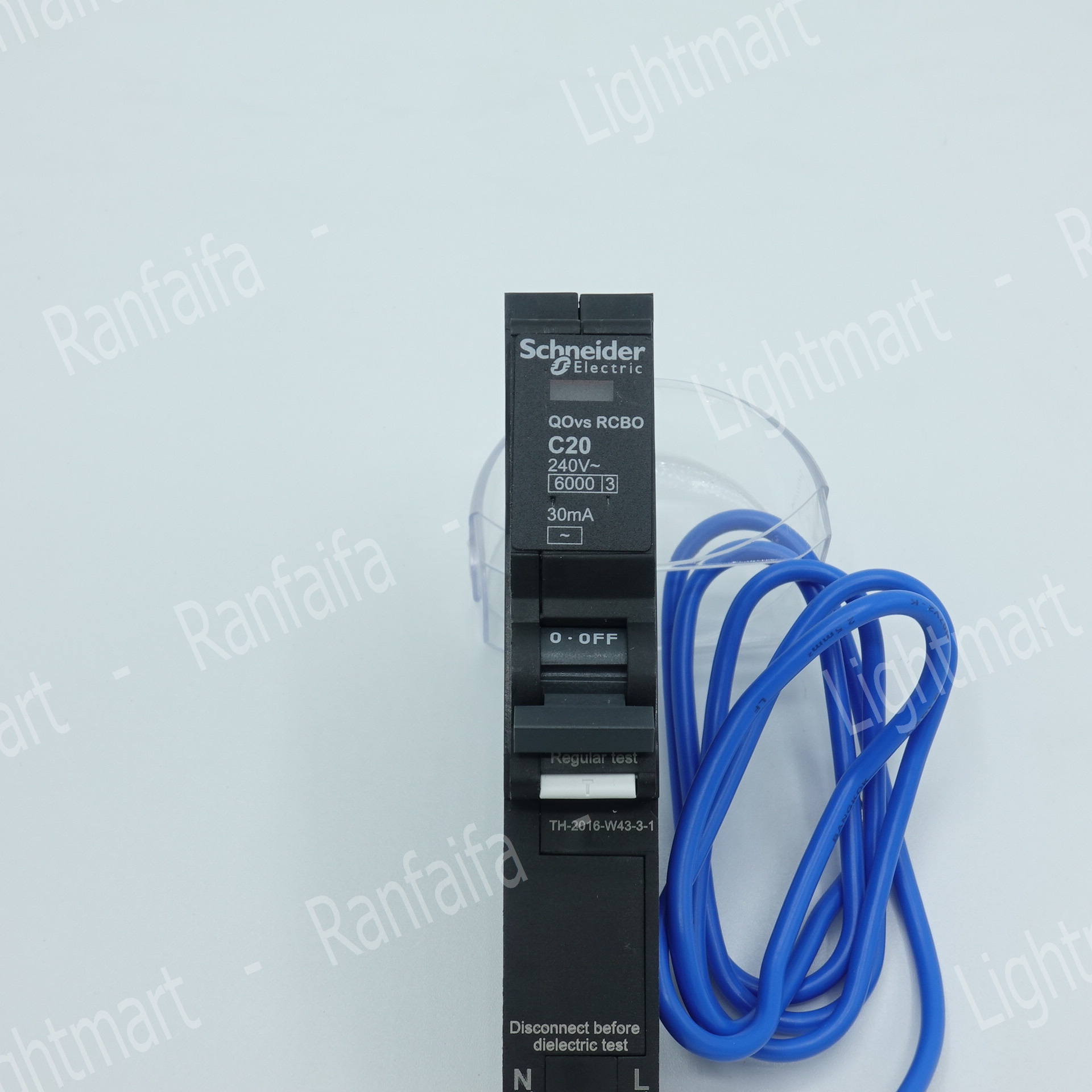 ลูกเบรกเกอร์ย่อย 1P กันไฟดูด (RCBO) 10-40A 30mA "Schneider"