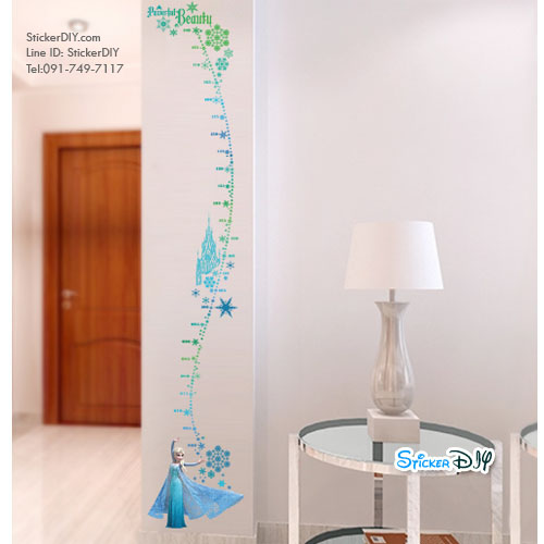 Transparent Wall Sticker สติ๊กเกอร์ติดผนัง วัดส่วนสูง FROZEN สไตล์A (กว้าง68cm.xสูง125cm.)