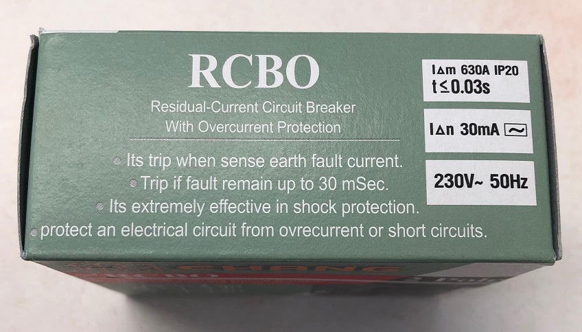 เมนเบรกเกอร์ 2P กันไฟดูด (RCBO) 32-63A "ช้าง"