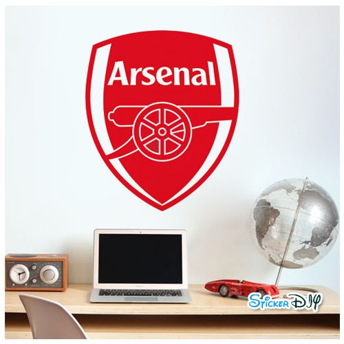 Vinyl wall sticker สติ๊กเกอร์ติดผนัง Arsenal FC (กว้าง58cm.xสูง68cm.)