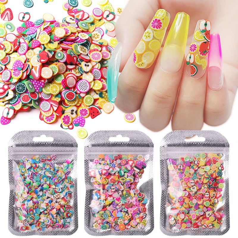 อะไหล่ ติดเล็บ ผลไม้ หลายสีหลายแบบในหนึ่งซอง