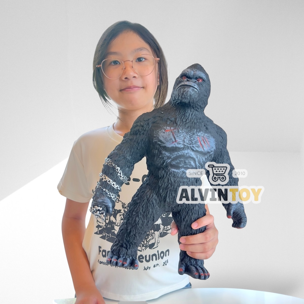 โมเดล ลิงกอริลลา คิงคอง Gorilla Kingkong มีเสียง ผลิตจากวัสดุ soft vinyl แบบนิ่ม ปลอดภัย คุณภาพดี ลงสีสวยงาม