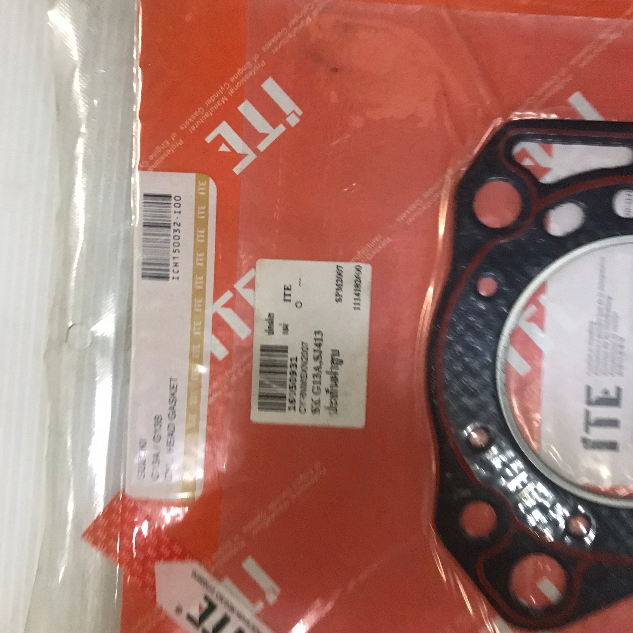 (ประกัน 1 เดือน) ประเก็นฝาสูบ SUZUKI G13A / G13B / CARRY SJ413 ซูซูกิ แครี่ ICH150032-I00 (แบบไฟเบอร์) ITE