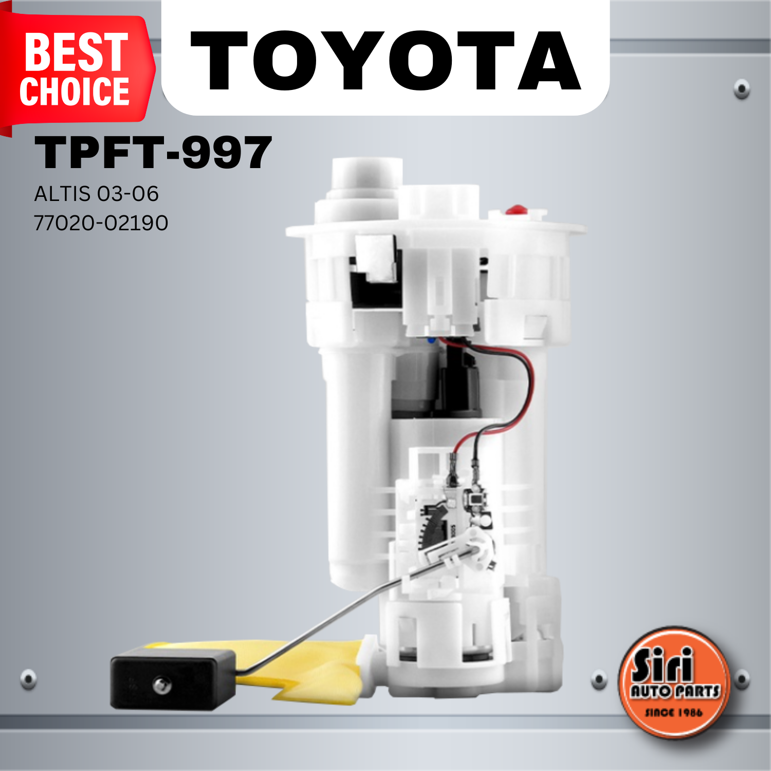 ปั๊มติ๊ก TPFT-997 พร้อมลูกลอย ครบชุด TOYOTA ALTIS 03-06 หน้าหมู ตรงรุ่น 100% - TOP PERFORMANCE JAPAN - ปั้มติ๊ก โตโยต้า อัลติส 77020-02190