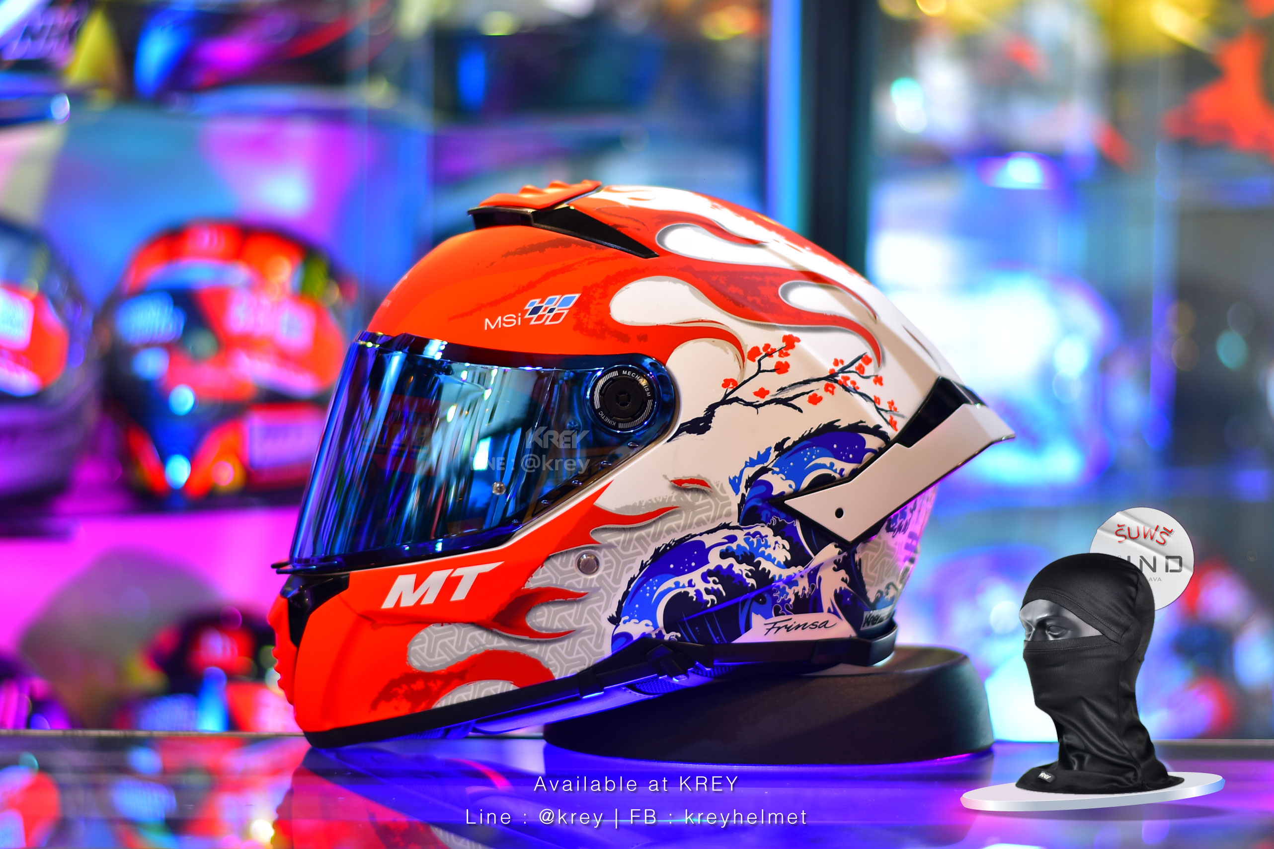 MT model THUNDER 4 SV YAMANAKA JAPAN GLASS WHITE RED MATT